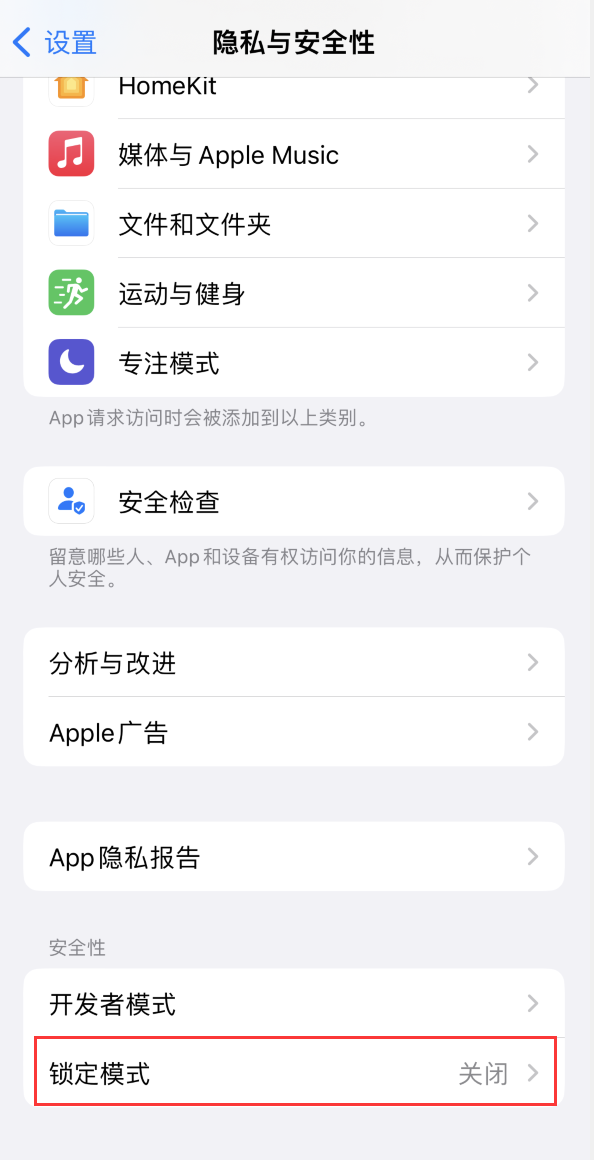 弋阳苹果手机维修分享iOS 16 “锁定模式”是什么 